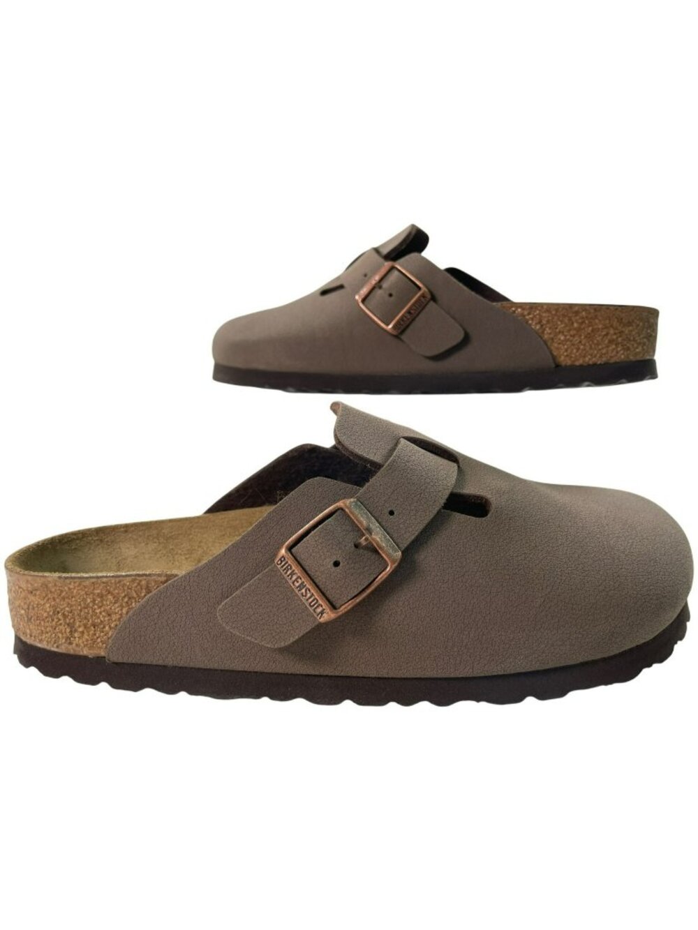 Birkenstock Boston Kids BS Mocca Leather Slip-On Clog EU38 US Wmn's7 Men's 5 NEW